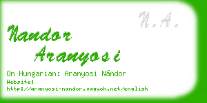 nandor aranyosi business card